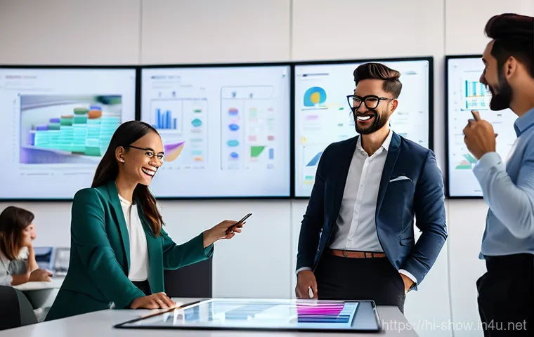 공연기획사가 되기 위한 중점 과목 - **Prompt:** A diverse and energetic team of young event planners, wearing stylish yet professional c...