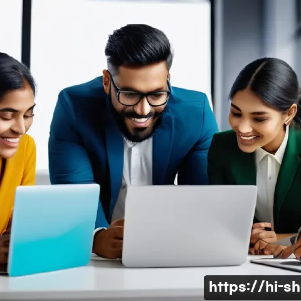 공연기획사에서의 인재상 - A vibrant event planning team brainstorming session in a modern office, featuring diverse profession...