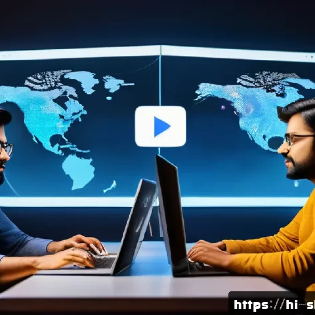 공연기획사의 기술 활용 사례 - A vibrant digital studio scene featuring a diverse team of content creators analyzing real-time soci...